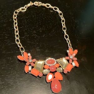 J Crew Neon Crystal Statement Necklace